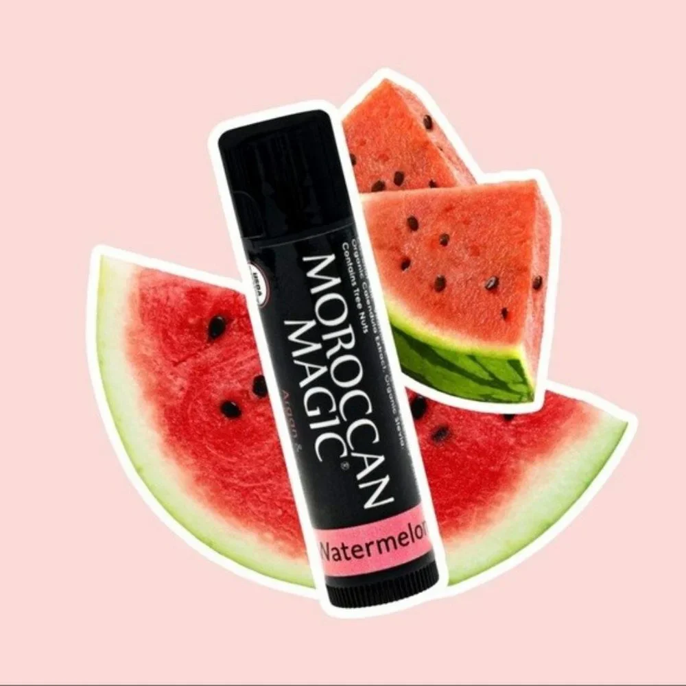 NEW MOROCCAN MAGIC Lip Balm, Watermelon Organic Argan